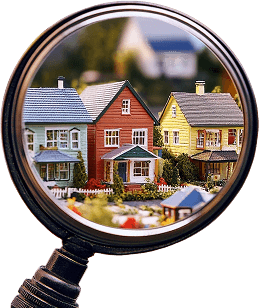 magnified house